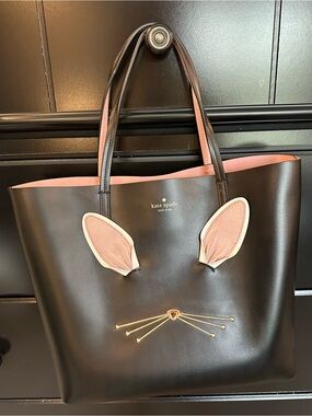 Kate Spade New York Len Rabbit tote. Novelty bunny ears, nose, metal whiskers 🐰